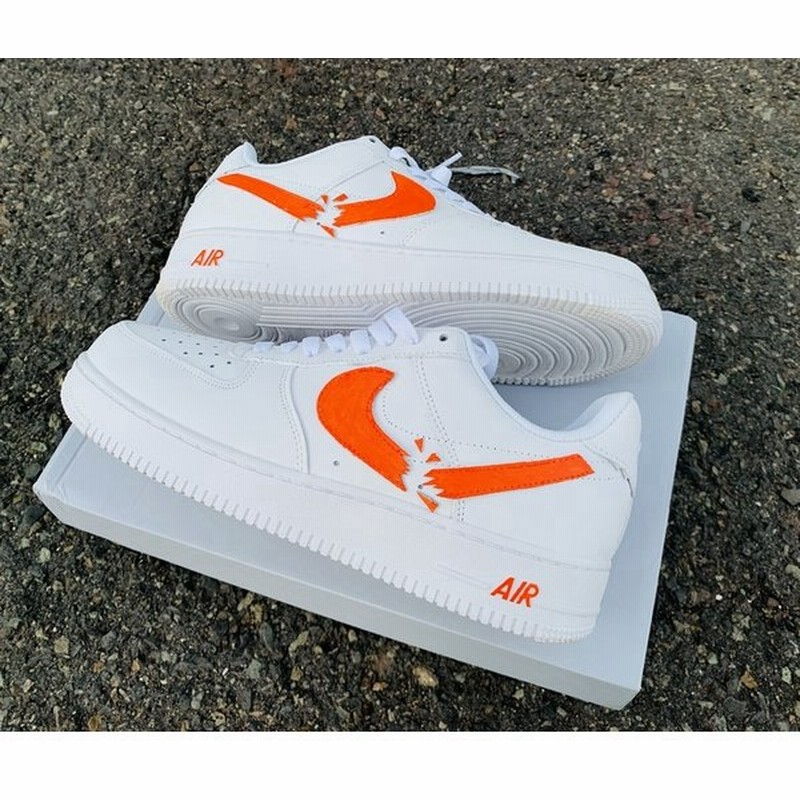 ナイキ Nike エアフォース 1 Air Force 1 エアフォースワン オレンジ カスタム メンズ レディース スニーカー 通販 Lineポイント最大0 5 Get Lineショッピング