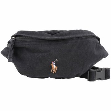Polo Ralph Lauren 小馬刺繡帆布胸肩背/腰包(黑色)