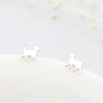 【Angel & Me】可愛 貓 貓咪 Cat 一對 s925 純銀 耳環 耳夾 生日 聖誕 情人節 禮物