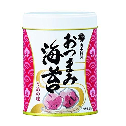 山本海苔店 味つけ海苔 おつまみ海苔 うめ 1缶 20g 九州有明海産 国産 のり 海苔 ギフト 内祝 仏事 家庭