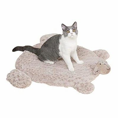 ペットマット ペットラグ ネコ 犬 ペットベッド 敷き物 シンプル 羊 70.3×80.5cmBEIGE