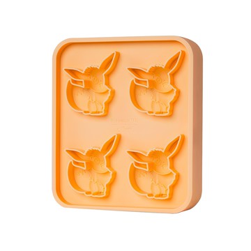 Bone 蹦克 寶可夢造型製冰盒  105 x 122 x 23mm  伊布 橘黃色  1個