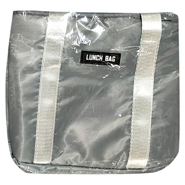 保冷保溫便當袋 手提加厚拉鏈款  灰色  13 x 22 x 20cm  1個