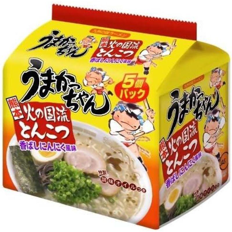 ハウス食品 うまかっちゃん 熊本 火の国流 香ばしにんにく風味 5個パック