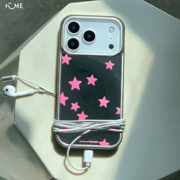 韓系ins千禧風Y2K星星銀邊鏡面適用蘋果iPhone17promax手機殼16pr