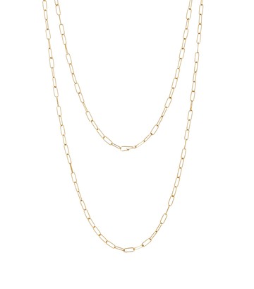 Annoushka Yellow Gold Long Mini Cable Chain Necklace