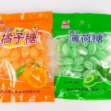 新品上架   老式薄荷糖傳統清涼薄荷甜橙袋裝200/50克 懷舊硬糖果 CTDC