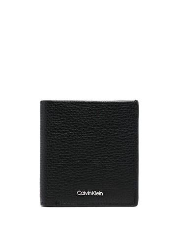 Calvin Klein - grained leather wallet - men - Calf Leather - One Size - Black