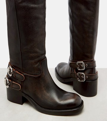 Chloé Dakota leather knee-high biker boots