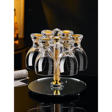 高檔金箔啤酒杯大容量家用網紅創意精釀大肚扎啤杯冷飲杯輕奢套裝