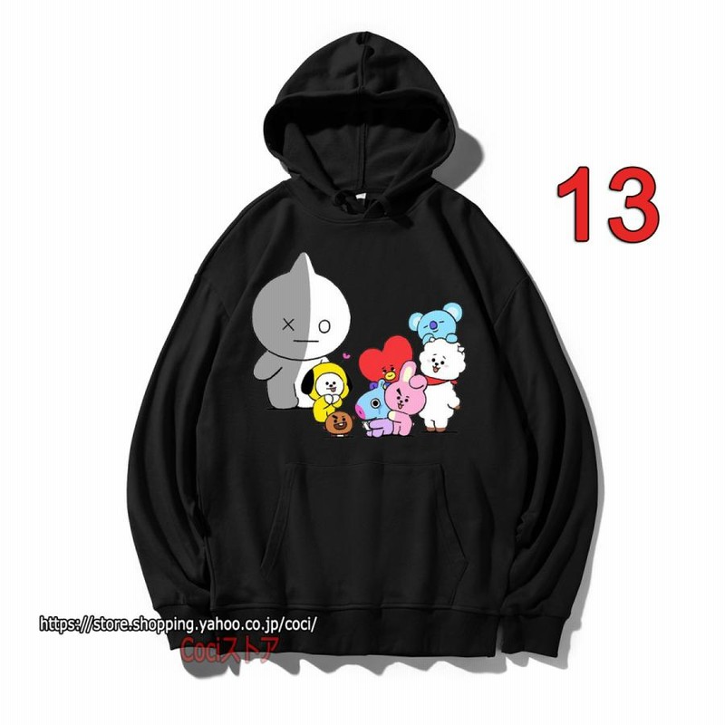 満点の 子供用 大人用 パーカー BT21 新品 男女兼用 レディース 薄手 アイドル