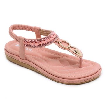 26-8外碼大碼女涼鞋波西米亞新款2019ins韓版平底輕便簡約淑女鞋