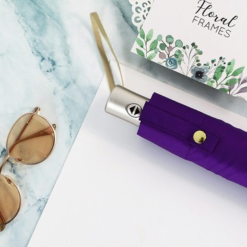 雙龍小輕驅黑淨白自動傘 超輕防曬自動折傘(羅蘭紫)