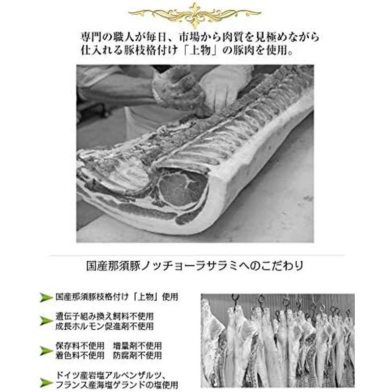 国産那須豚ヘーゼルナッツのノッチョーラ（ノッキオーラ）サラミ Nocciola Salami