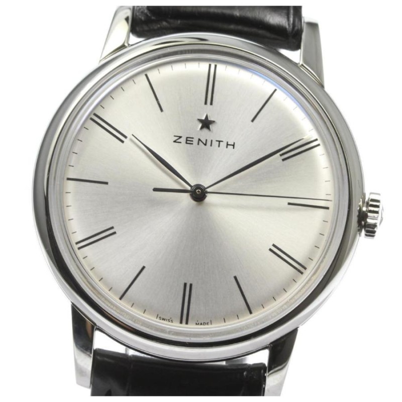 ☆美品【ZENITH】ゼニス エリート シースルーバック 03.2290.679 自動巻き メンズ | LINEショッピング