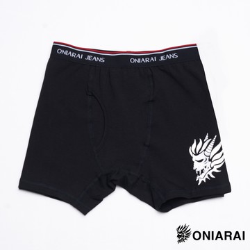 BLUE WAY 鬼洗 ONIARAI-鬼頭前印針織四角褲