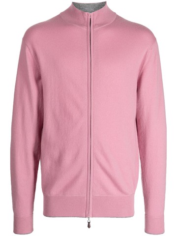 N.Peal - The Knightsbridge zip-fastening cardigan - men - Organic Cashmere - M - Pink