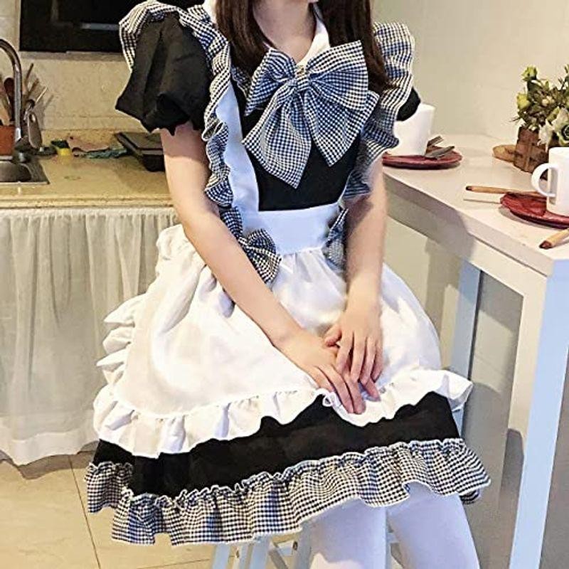 最大96％オフ！ メイド服 XL ロリータ ブラック コスプレ 地雷 一式 可愛い