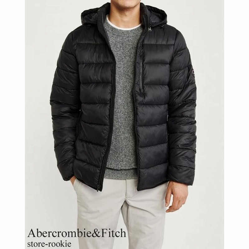 アバクロンビー フィッチ ライトウェイト パッカブルダウンジャケット Abercrombie Fitch メンズ 折り畳みコンパクト フード付き アウター ブラック 通販 Lineポイント最大0 5 Get Lineショッピング