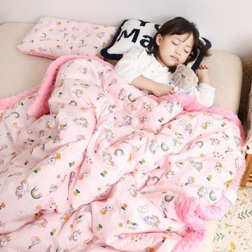 嬰兒豆豆被純棉冬季加厚保暖幼兒園被子寶寶小毛毯兒童午睡小被子