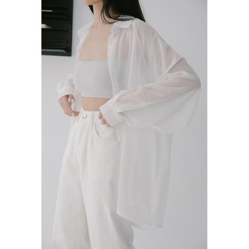 Feelsweet S21 國民襯衫人手一件透感壓紋雪紡襯