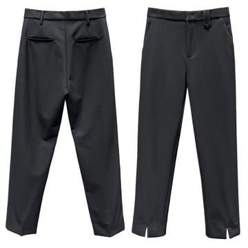 巨顯瘦神褲！WUZHI通勤百搭前開叉直筒褲西裝褲九分煙管褲女6057B