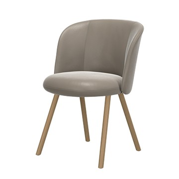 Mikado 天皇 單椅（沙棕色皮革、淺橡木椅腳）