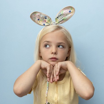 英國Mimi & Lula SS25_復活節_碎花俏皮兔耳朵髮圈 髮飾