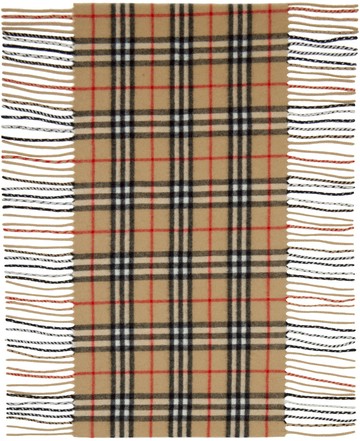 Burberry 驼色格纹围巾
