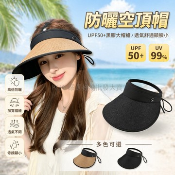 台灣出貨 防曬帽 UPF50+ 空頂 女士 夏季 騎車 防紫外線 百搭 大檐 可折疊 遮陽太陽帽
