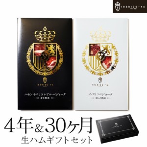 おつまみ 2種 ギフトセット イベリコ豚 4年熟成＆30ヶ月熟成 食べ比べ 冷蔵 お取り寄せグルメ 食品 高級 ハム 誕生日 お歳暮 プレゼント