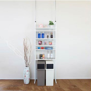 《C&B》頂天立地寬60cm壁面多用途展示架置物架白色板白色鐵管