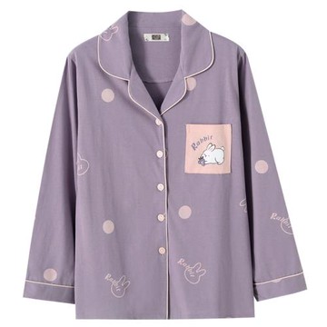 單件女睡衣上衣夏季空調房薄款純棉長袖女睡衣加大碼中老年女睡衣