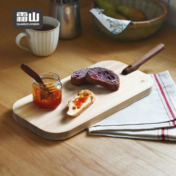 日本霜山長形天然檜木砧板/托盤(附把手)