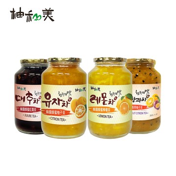 【柚和美】韓國蜂蜜茶 (柚子/檸檬/紅棗/百香果柚子) 1Kg (效期20271104)