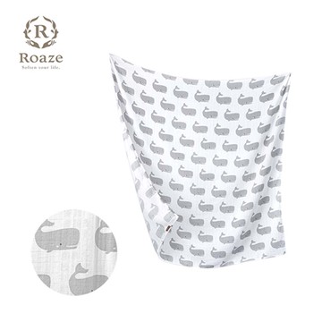 【Roaze 柔仕】棉柔包巾毯 - 高尾灰鯨