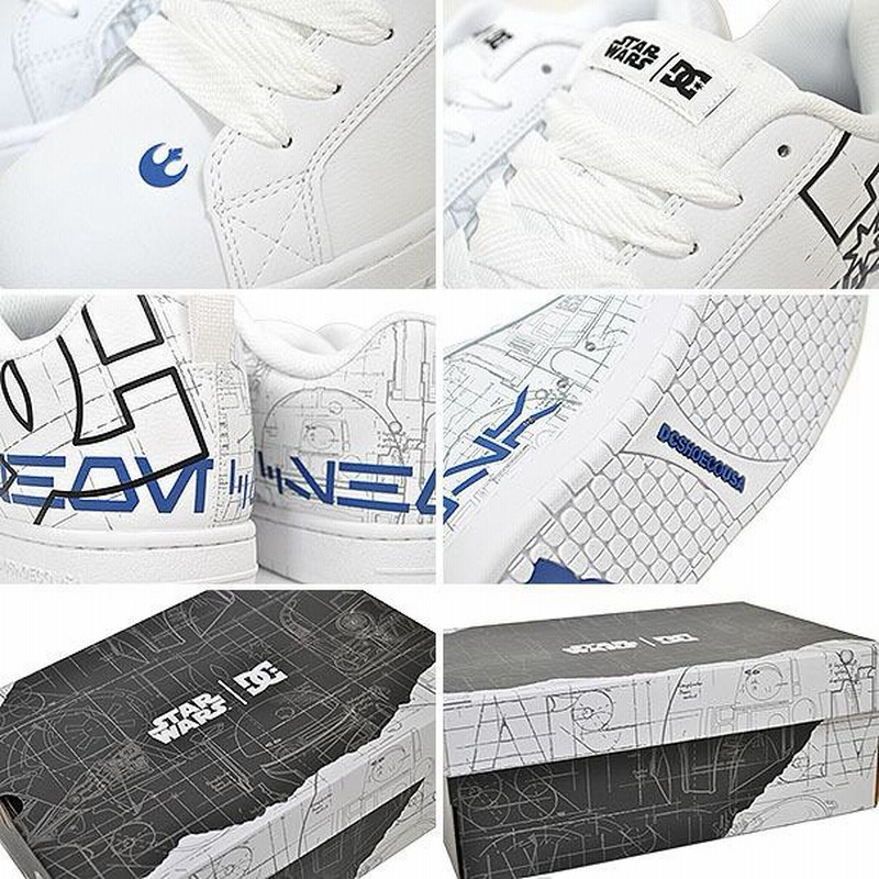 DC SHOES STAR WARS COURT GRAFFIK WHITE/BLUE dm222109-wbl DC SHOES STAR WARS COURT GRAFFIK WHITE/BLUE dm222109-wbl