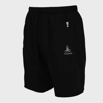 HODARLA 男飛奔二代防潑水平織短褲-台灣製 防潑水 慢跑 路跑 休閒 黑