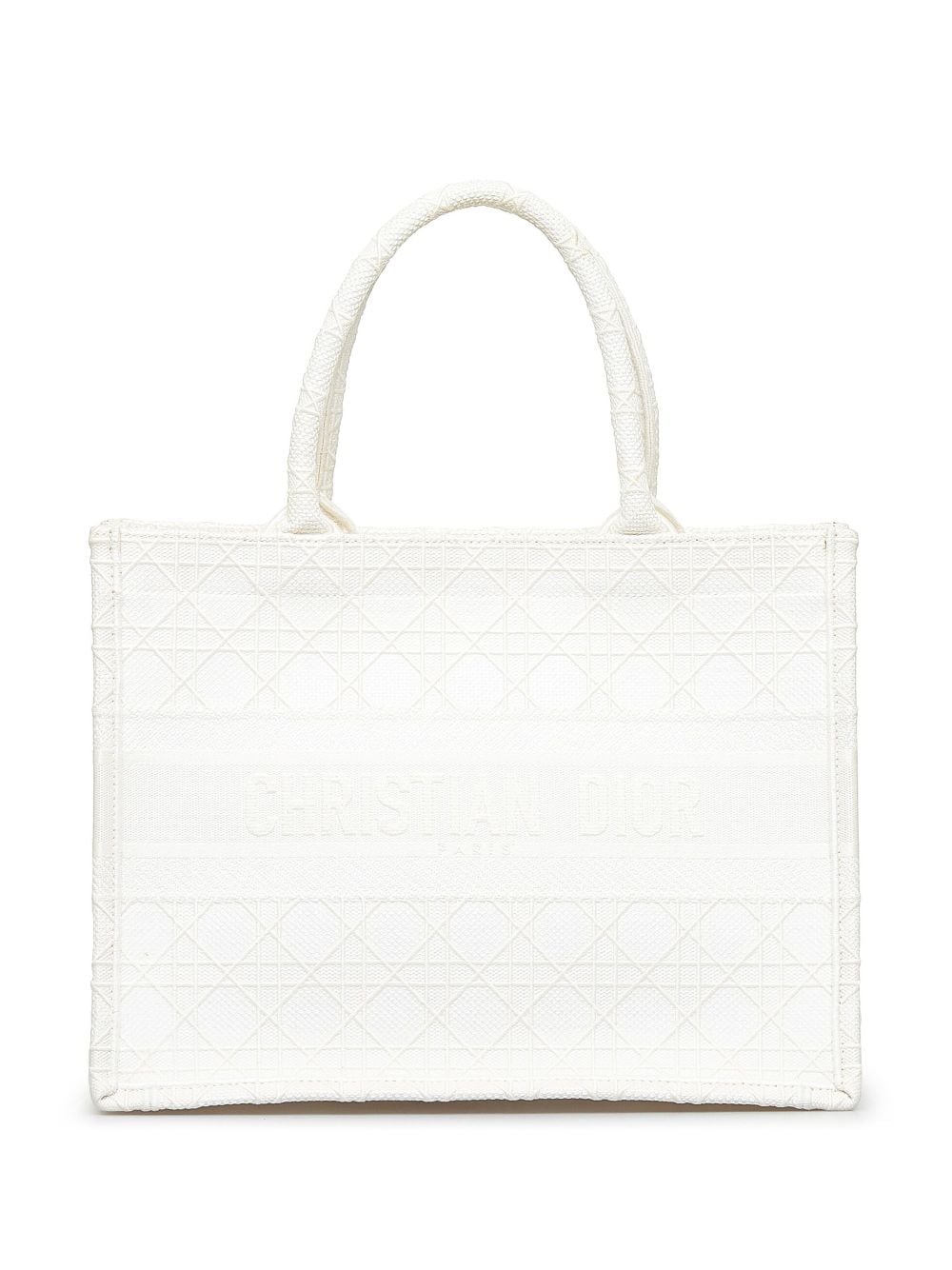 Christian Dior - Cannage medium Book tote bag - women - Canvas - One Size - White