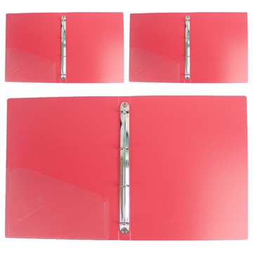 Seeder 新德牌 4孔素面資料夾  紅色  3本