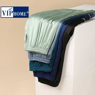 2025年新款單褲加肥加大短褲冰絲睡衣男仿真絲綢夏天薄款男士睡褲