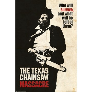 德州電鋸殺人狂 Texas Chainsaw Massacre - 復古風格英國進口海報