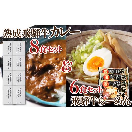 ふるさと納税 岐阜県 飛騨市 熟成ビーフカレー８食＆飛騨牛ラーメン６食セット