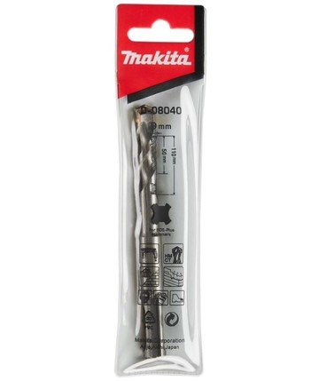 MAKITA 牧田 D-08040 四溝二刃 四溝鑽頭 9*110 配件 水泥 鑽頭 鑽尾 四溝 免出力 兩刃