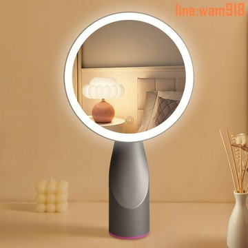【店長推薦】式led燈智能美妝化妝鏡帶燈家用臥室學生宿舍充電桌面便攜網紅