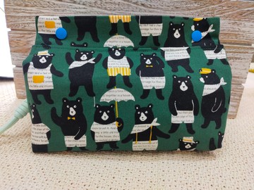 黑熊爸爸的日常面紙套/車用家用可掛式/居家裝飾小亮點