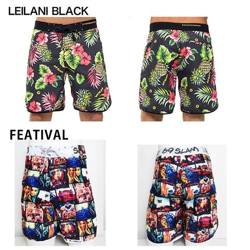 ≪セール20%OFF≫69slam メンズ ボードショーツ サーフパンツ