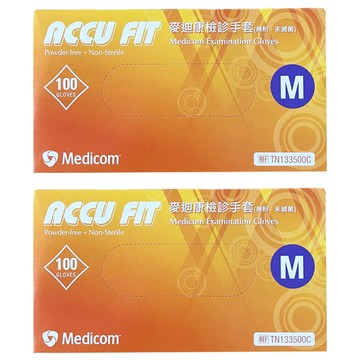 Medicom 麥迪康 NBR檢診手套 未滅菌/無粉 M TN133500C 100個  2盒