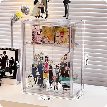 臺灣+免運✨玩偶展示盒 置物架亞克力透明展示盒高達模型模型展示多層立牌擺件收納櫃桌上臥室