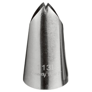 Sweetly 葉齒花嘴 1.8cm  銀色  1個